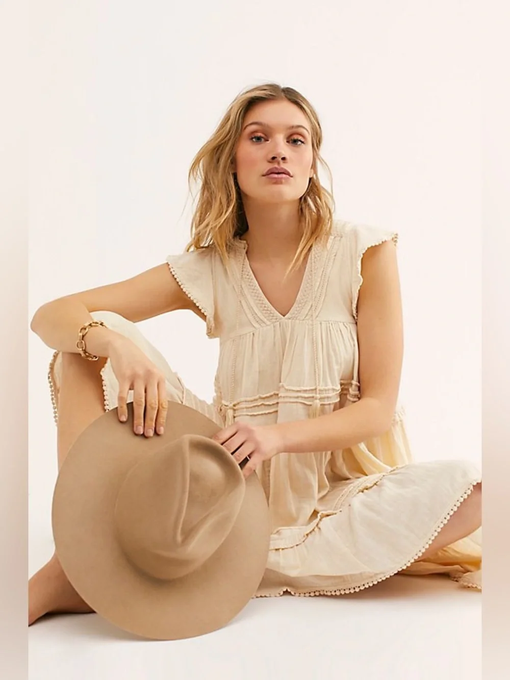 SPELL & THE GYPSY COLLECTIVE Hanalei Midi Dress Cotton Gauzy Tiered Size XS